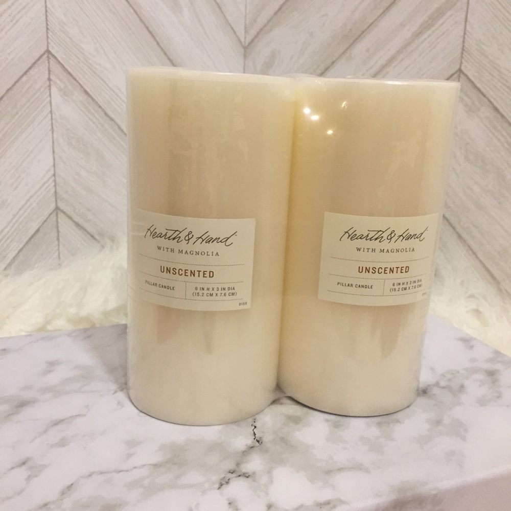 2 Hearth And Hand Unscented Candles